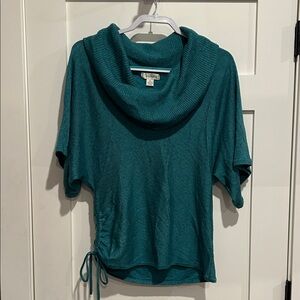 dressbarn Teal Cowl Neck Sweater
